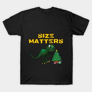 Size matters T-rex Christmas T-Shirt